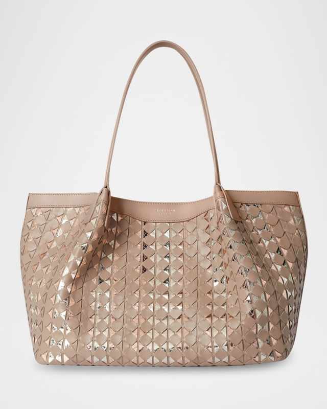 Secret Small Mosaic Metallic Snakeskin Tote Bag